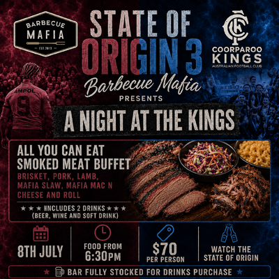 ALL YOU CAN EAT BBQ STATE OF ORIGIN 3